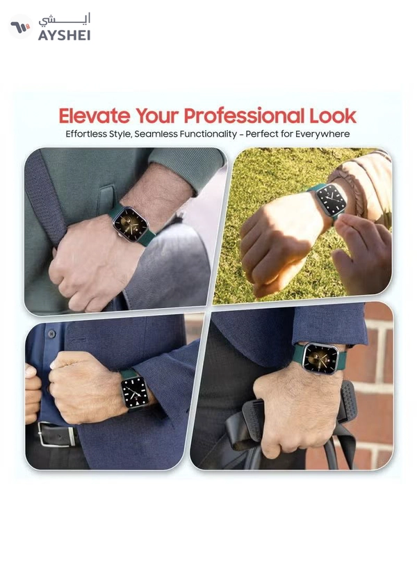 Swiss Military ALPS4 Smartwatch – Stylish AMOLED Wearable with Bluetooth Calling, Health Monitoring, Wireless Charging & Multilingual Support - Green