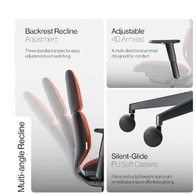 Navodesk NAVO ATOM, Minimal Aesthetic & Ergonomic Office Chair-3