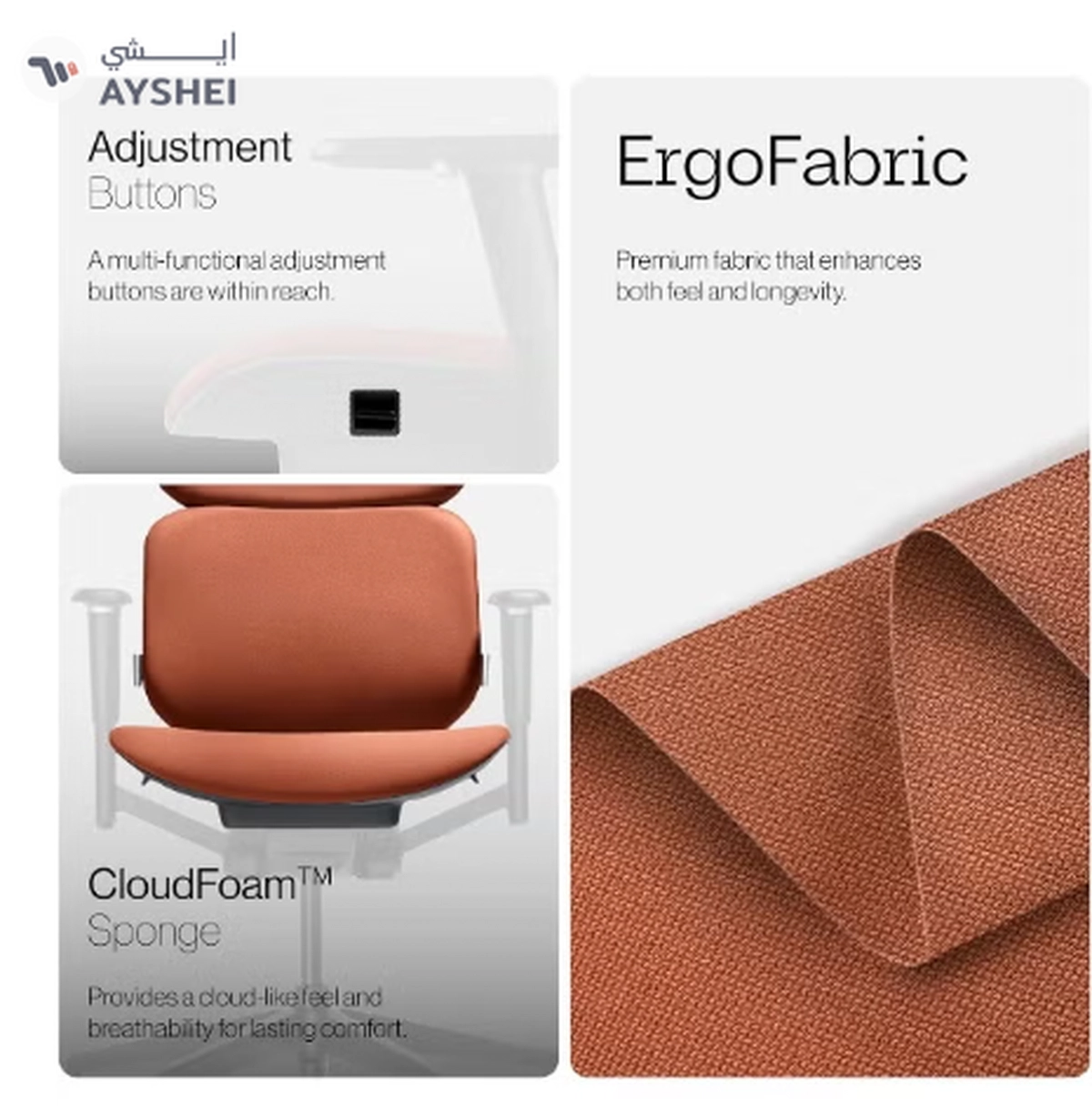 Navodesk NAVO ATOM, Minimal Aesthetic & Ergonomic Office Chair-4-4