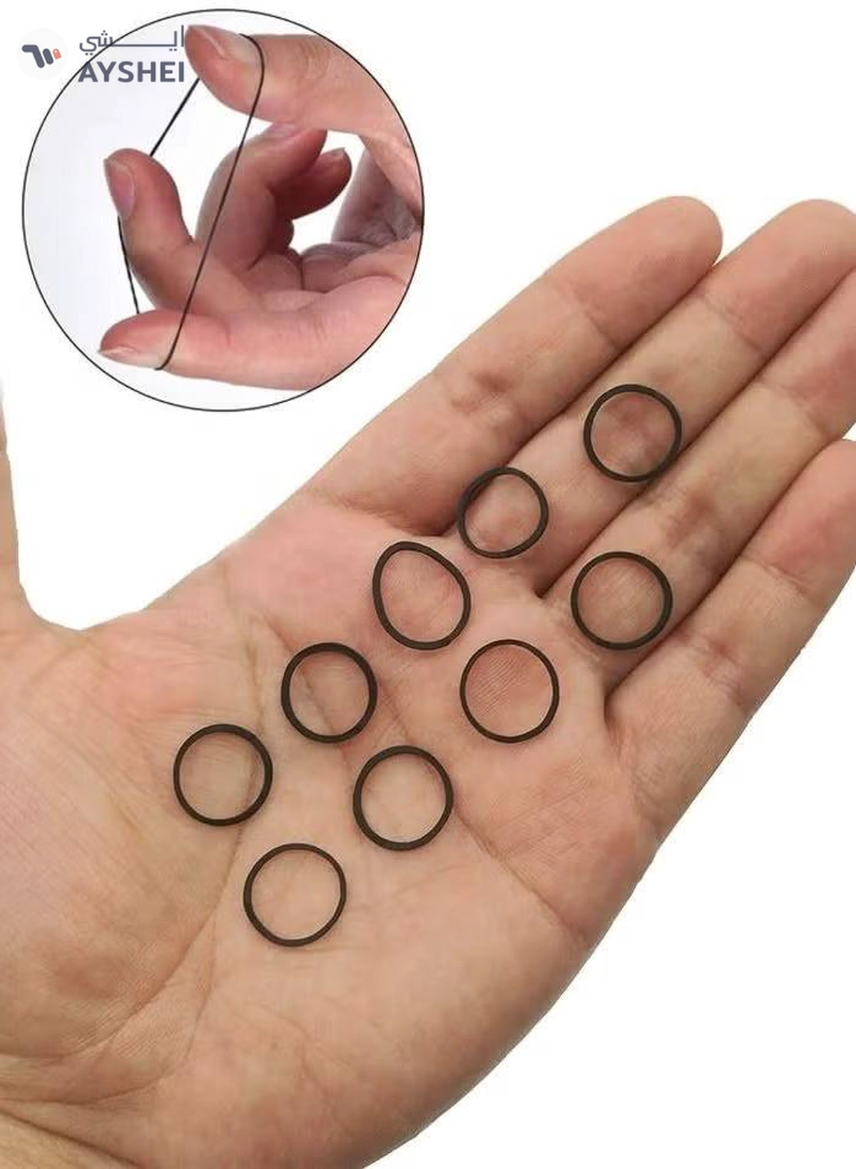 ORiTi 500 pcs iPremium Small Tiny Black Rubber Bands for Kids Hair-1-1
