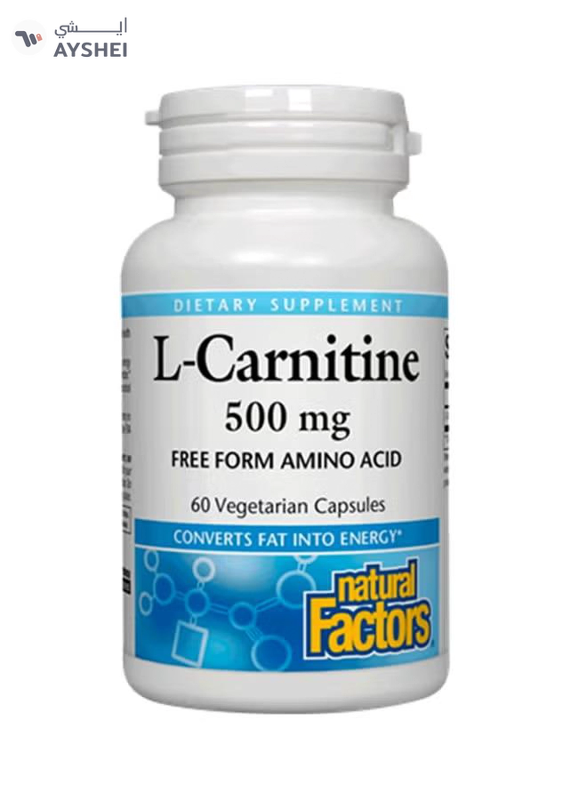 Premium Natural Pack Of 60 L-Carnitine Vegetarian Capsules
