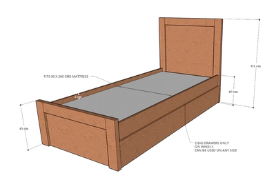 Terra Box Drawer Storage Bed-0