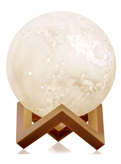 Beauenty 3D USB LED Moon Lamp With Stand Beige/White/Grey 20cm-2