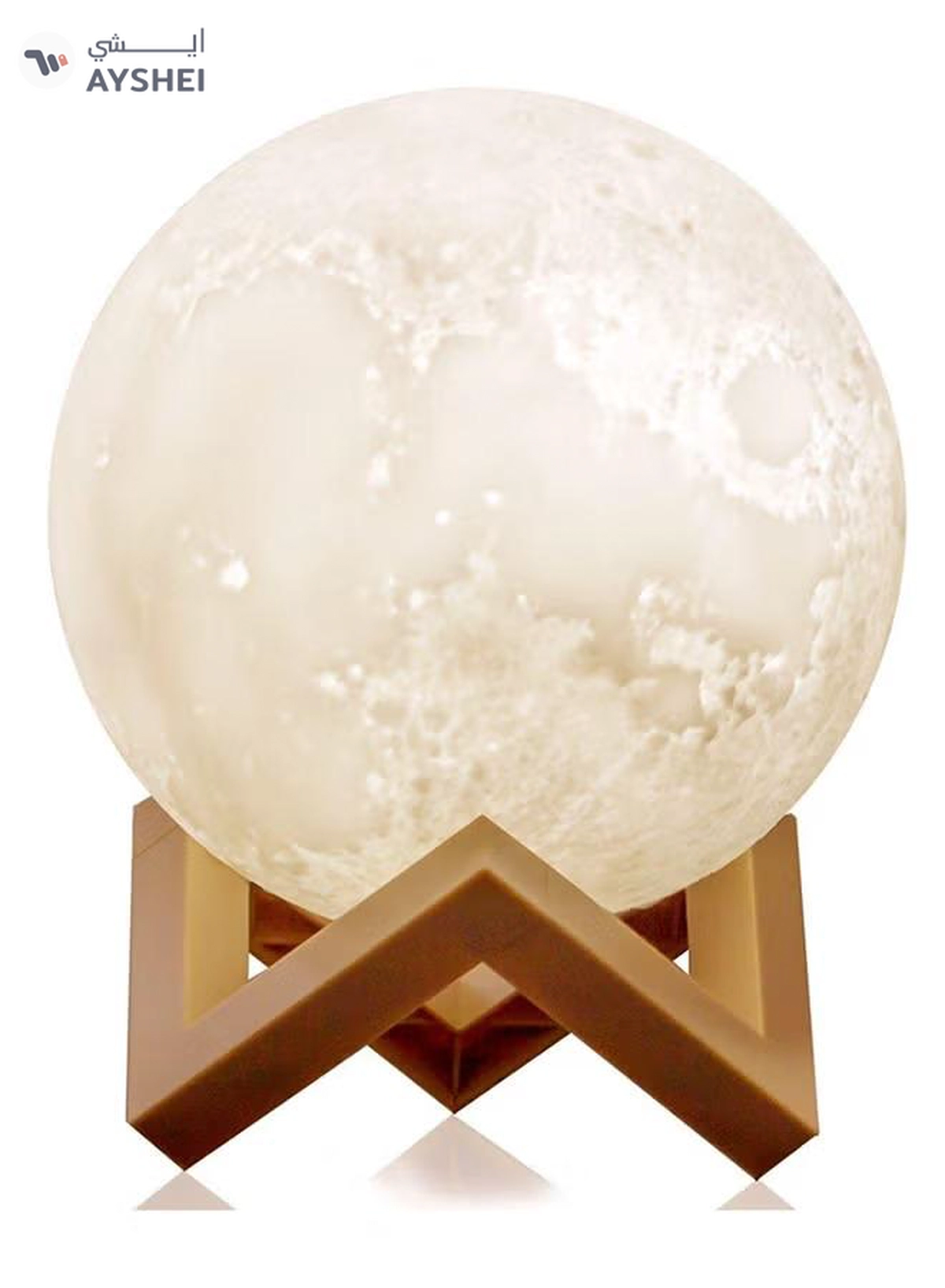 Beauenty 3D USB LED Moon Lamp With Stand Beige/White/Grey 20cm-2-2