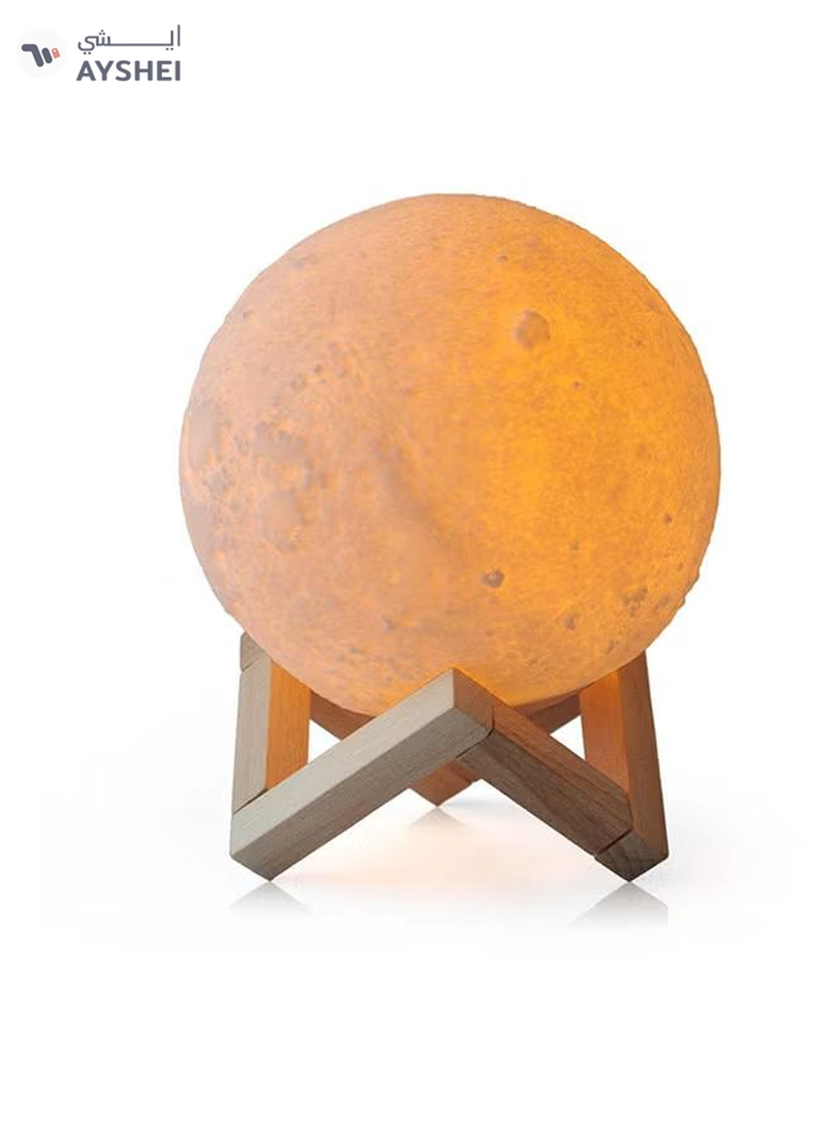 Beauenty 3D USB LED Moon Lamp With Stand Beige/White/Grey 20cm-1-1