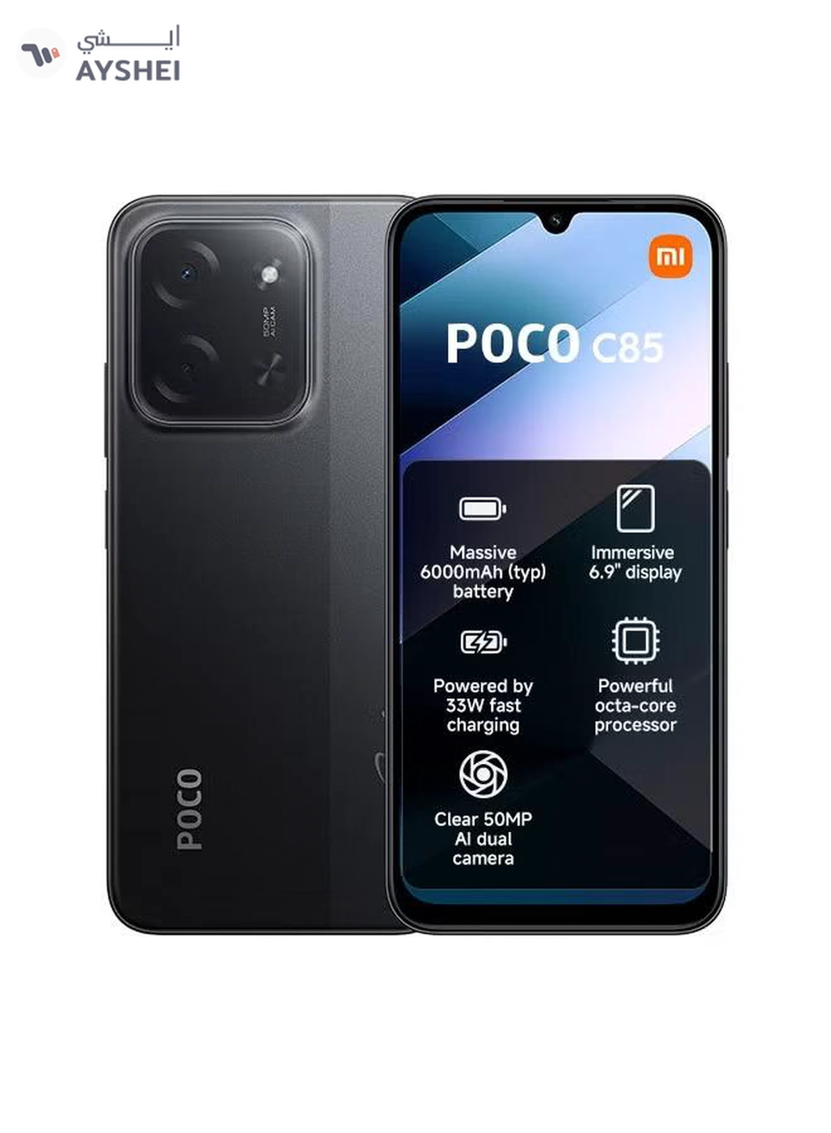 Xiaomi POCO C85 Dual SIM Black 8GB RAM 256GB 4G - Global Version-0-0