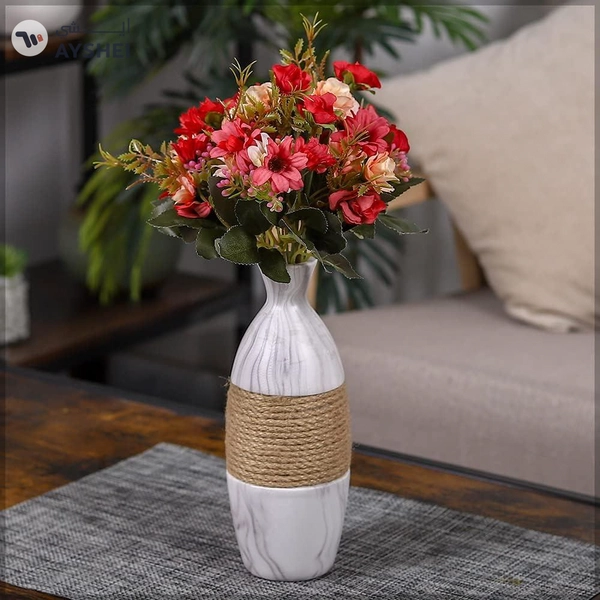 YATAI 3pcs Artificial Rose Flower Bouquet, Lifelike Silk Faux Flower Arrangement