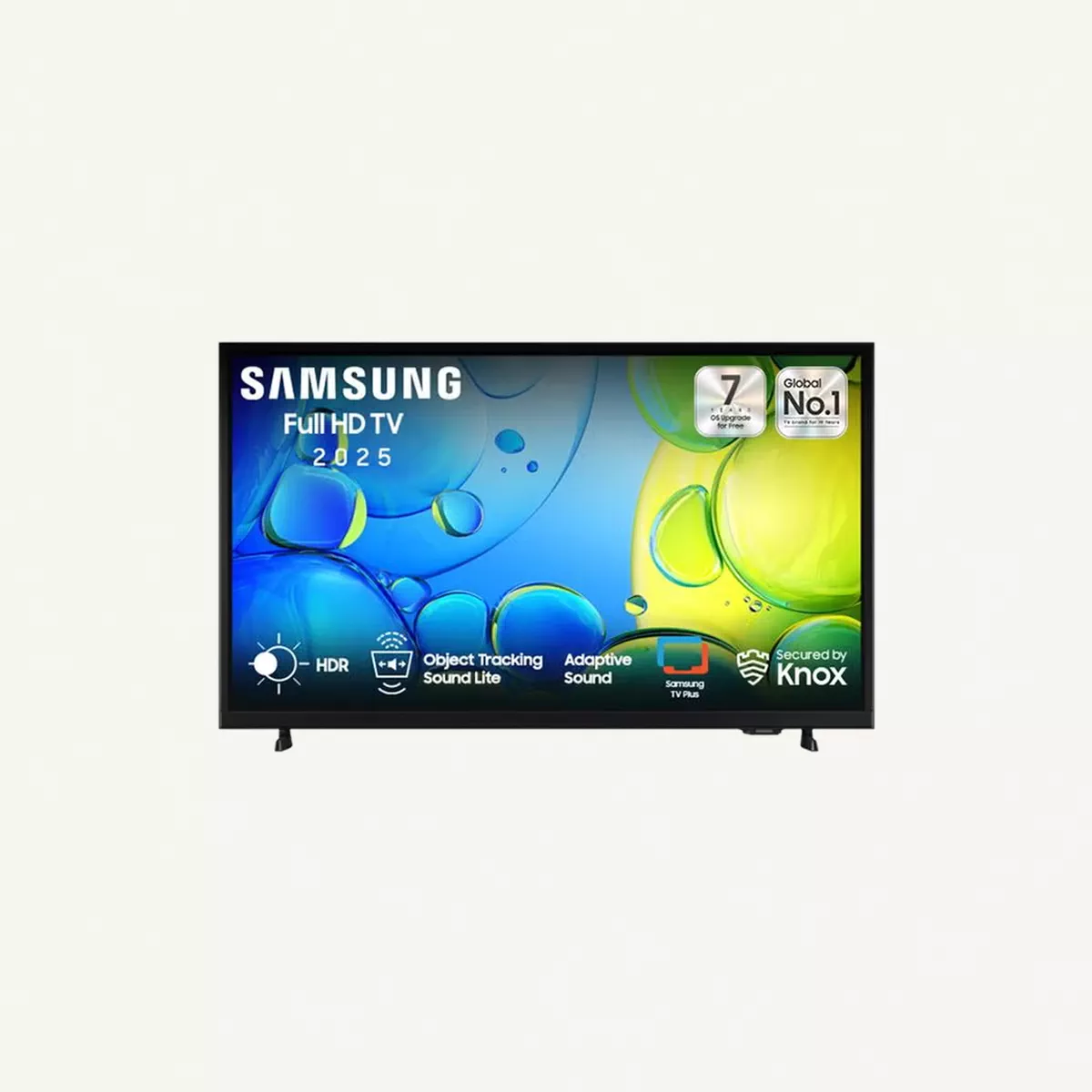 Samsung 43 Inch Smart TV FHD, UA43F6000– HDR, OTS Lite Sound, WiFi, 60Hz, Tizen OS, Adaptive sound, Knox Security, Model 2025 - 2 Years Warranty - UA43F6000FUXSA Black