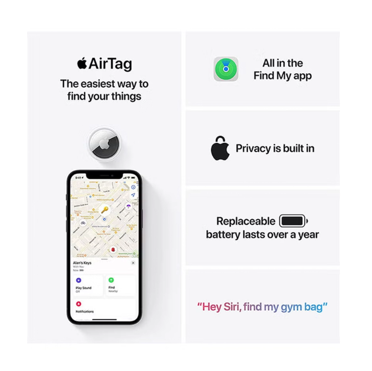 Apple AirTag Pack of 4 White-1-1