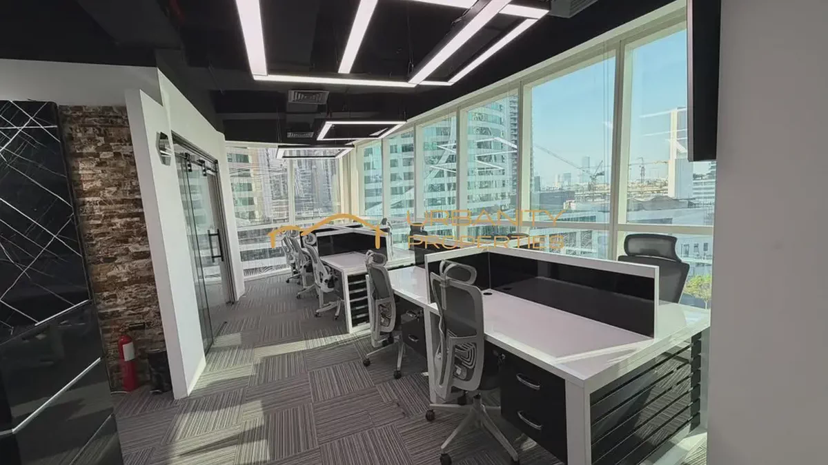 Ready Office Space for Rent in B2B Tower, Business Bay — Furnished, Fitted, City View