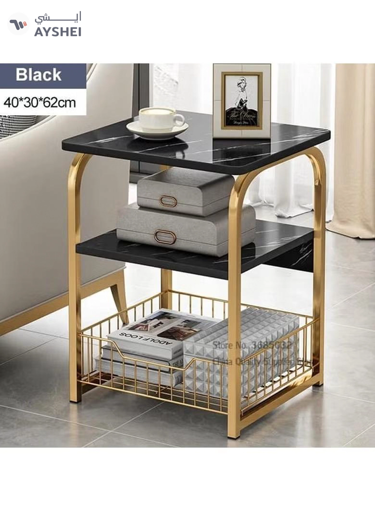 DubaiGallery Modern Design Tea Table Sofa Side Table Marble Coffee Desk -1-1