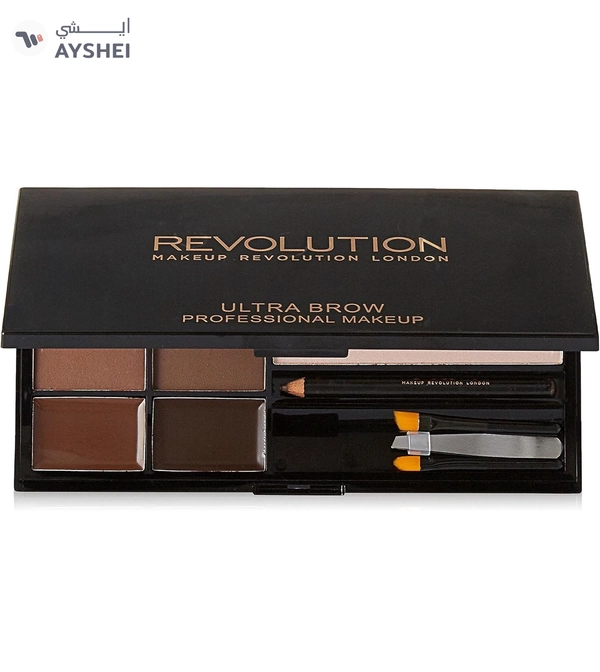 Revolution Beauty London Ultra Brow Palette, Medium ToDark, 8 Shades, 19g