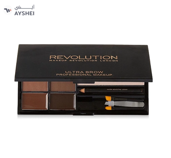 Revolution Beauty London Ultra Brow Palette, Medium ToDark, 8 Shades, 19g