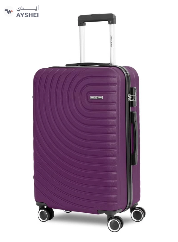 PARAJOHN Medium 24-Inch ABS Lightweight Hardshell Luggage Trolley | carrying 3kg 4-Wheel Spinner Suitcase Purple