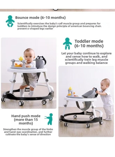 ORiTi Baby Walker,Baby Walking Cart With Anti O-Shaped Legs-1