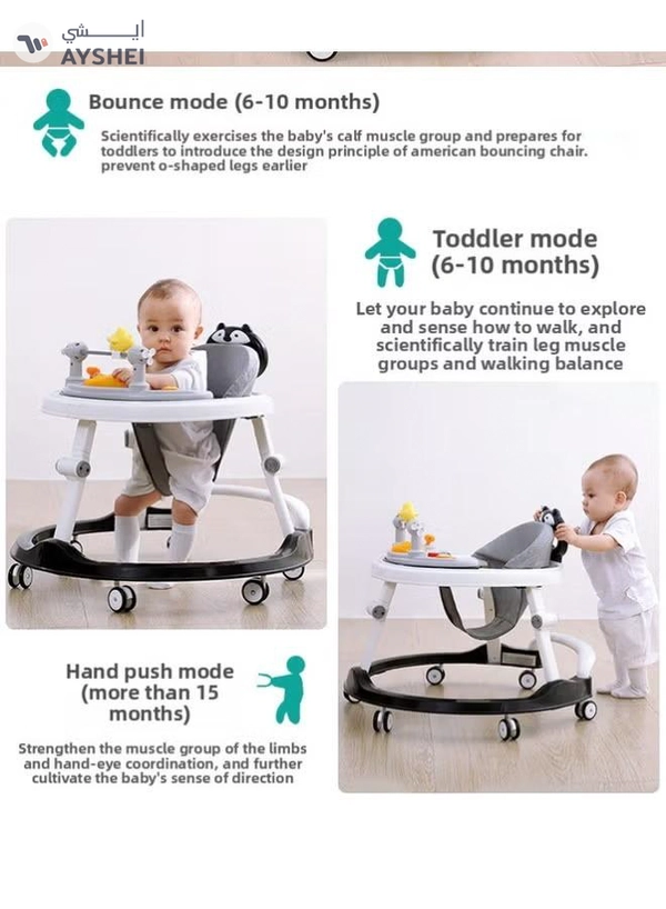 ORiTi Baby Walker,Baby Walking Cart With Anti O-Shaped Legs