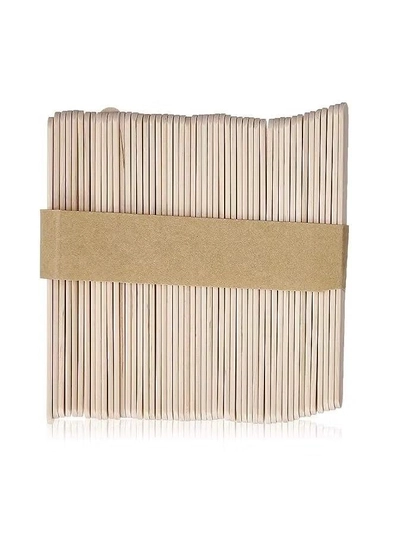 ORiTi Wooden Tongue Depressor 100 Pieces Waxing Spatula Disposable Wooden Beauty Accessories-1