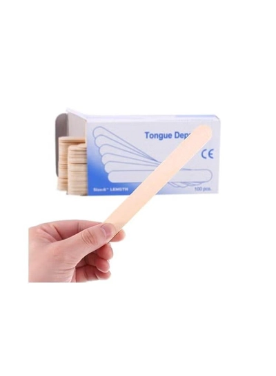 ORiTi Wooden Tongue Depressor 100 Pieces Waxing Spatula Disposable Wooden Beauty Accessories-2