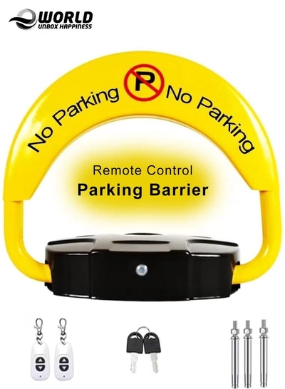 Eworld Automatic Remote Control Parking Lock – Heavy-Duty Parking Barrier with 180° Anti-Collision-0