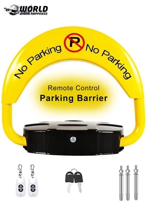 Eworld Automatic Remote Control Parking Lock – Heavy-Duty Parking Barrier with 180° Anti-Collision