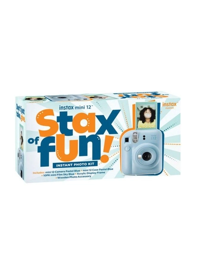 Fujifilm Instax Mini12 Instant Camera Kit (Pastel Blue) Mini12 Camera case Blue,instax mini film 10pk Sky Blue,Acrylic Photo Frame,Wooden Photo Bag Tag/ornament-4
