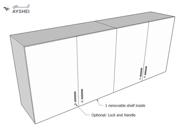 Wall mounted Cabinet: 4 Door