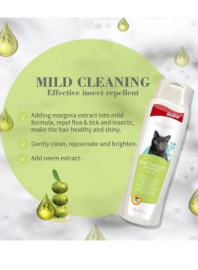 Bioline Insect Repellant Shampoo for Cats 200ml-3