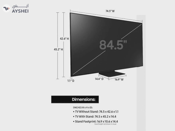  Renewed - Samsung 85" QN90A Neo QLED 4K HDR Smart TV 85QN90A