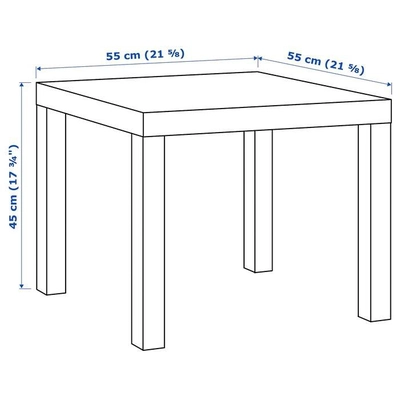 IKEA LACK Side Table, Black-Brown, 55x55 cm-4