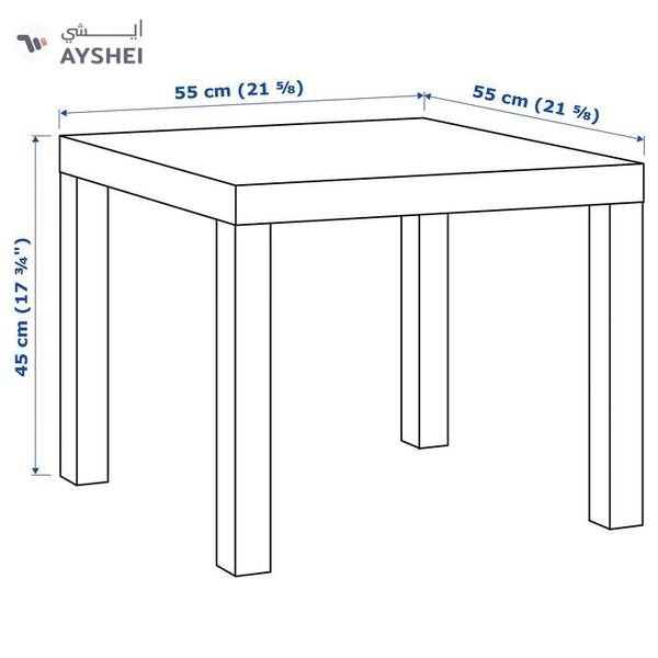 IKEA LACK Side Table, Black-Brown, 55x55 cm