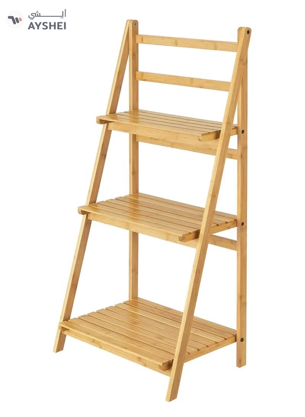 DubaiGallery Bathroom Shelf - Bamboo - Ladder Shelf - With 3 Shelves - Stylish Loom