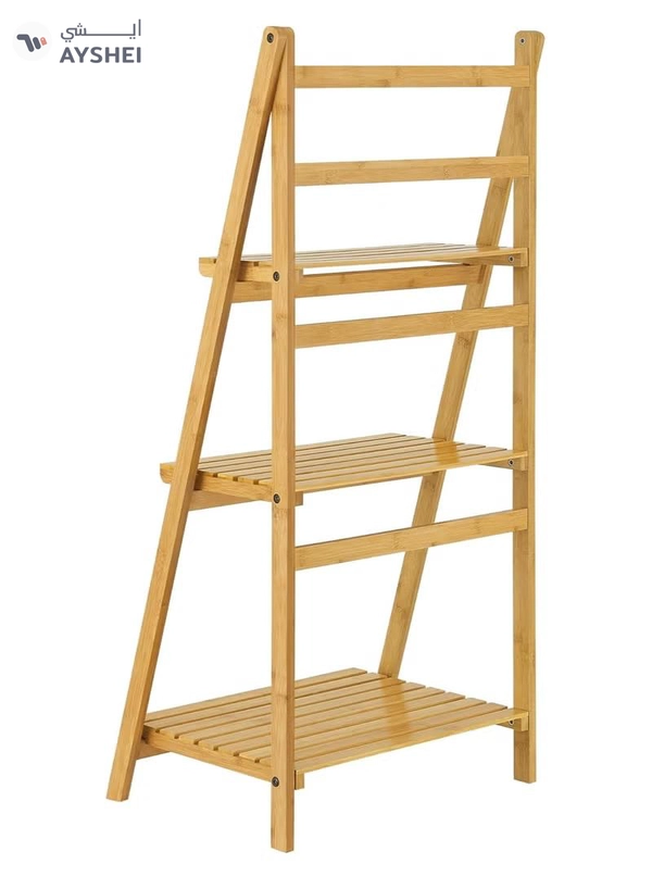 DubaiGallery Bathroom Shelf - Bamboo - Ladder Shelf - With 3 Shelves - Stylish Loom
