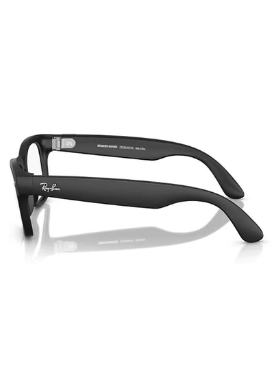 Meta Ray-Ban Wayfarer RW4008 Large Matte Black Clear Graphite Green Transition Black-6