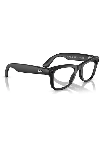 Meta Ray-Ban Wayfarer RW4008 Large Matte Black Clear Graphite Green Transition Black-4