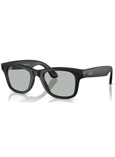 Meta Ray-Ban Wayfarer RW4008 Large Matte Black Clear Graphite Green Transition Black-2