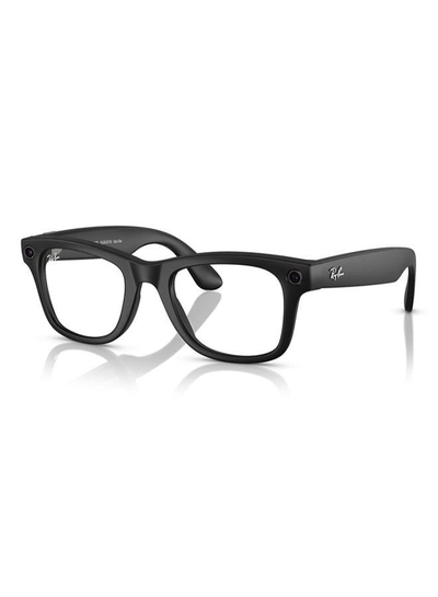 Meta Ray-Ban Wayfarer RW4008 Large Matte Black Clear Graphite Green Transition Black-0