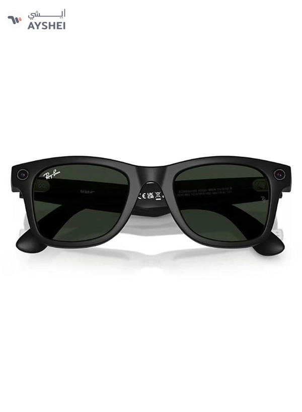 Meta Ray-Ban Wayfarer RW4008 Large Matte Black Clear Graphite Green Transition Black