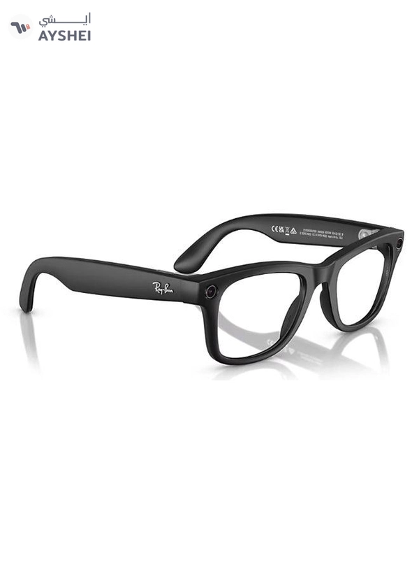 Meta Ray-Ban Wayfarer RW4008 Large Matte Black Clear Graphite Green Transition Black