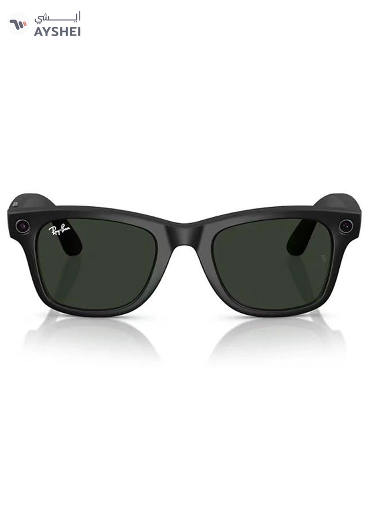 Meta Ray-Ban Wayfarer RW4008 Large Matte Black Clear Graphite Green Transition Black-1-1