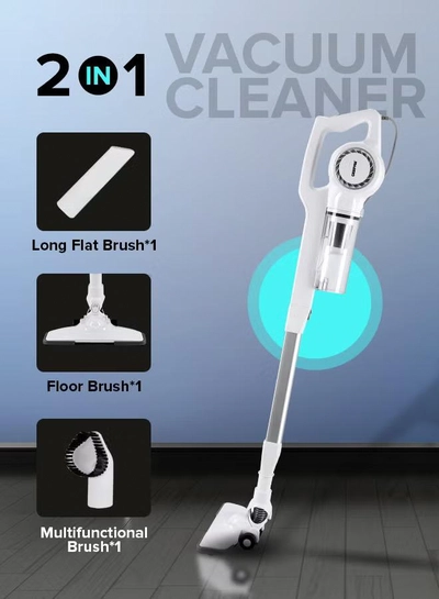 GEEPAS Stick & Handheld Vacuum Cleaner, HEPA Filter, Handheld & Stick, 0.9L Dust Bag Capacity, 600W Powerful Motor, Transparent Dust Cup for Easy Check, Lightweight Body & Low Noise 0.9 L 600 W GVC2596N White-4