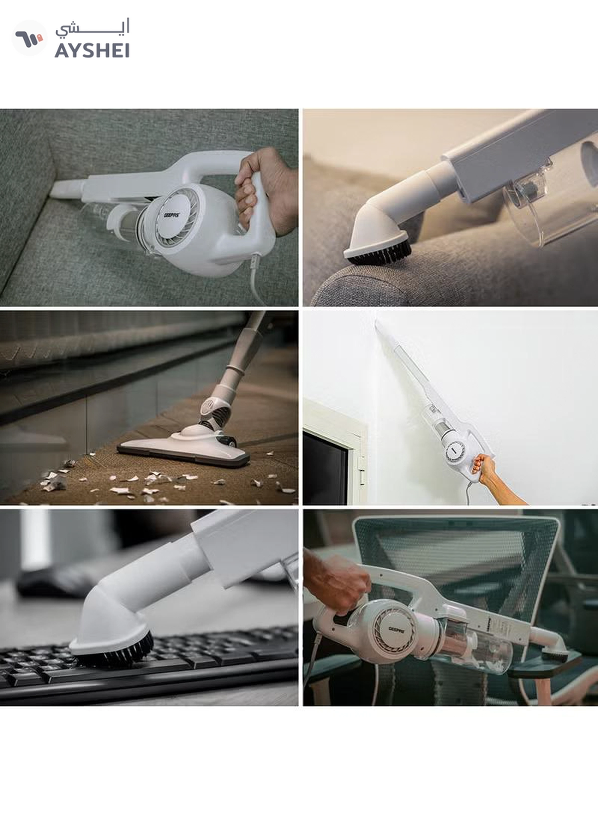 GEEPAS Stick & Handheld Vacuum Cleaner, HEPA Filter, Handheld & Stick, 0.9L Dust Bag Capacity, 600W Powerful Motor, Transparent Dust Cup for Easy Check, Lightweight Body & Low Noise 0.9 L 600 W GVC2596N White-7-7