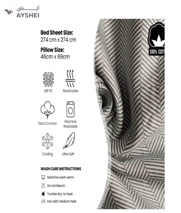 Raymond Home King Flat Sheet Bedsheet 210 Thread Count