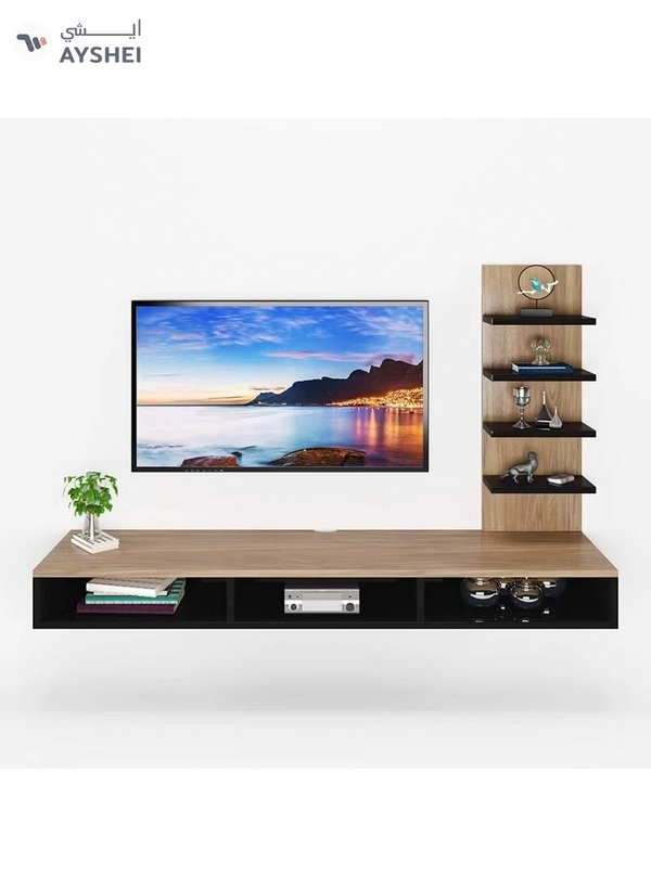 Eworld Wooden Twist TV Unit Shelf Dressing and Bed Size Table for Home Office