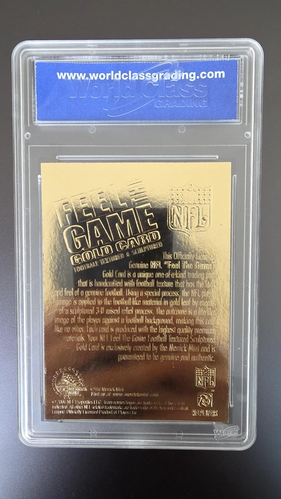 2006 Merrick Mint Feel The Game GOLD Tom Brady WCG 10 GEM MINT 2000 Draft Pick Patriots-1