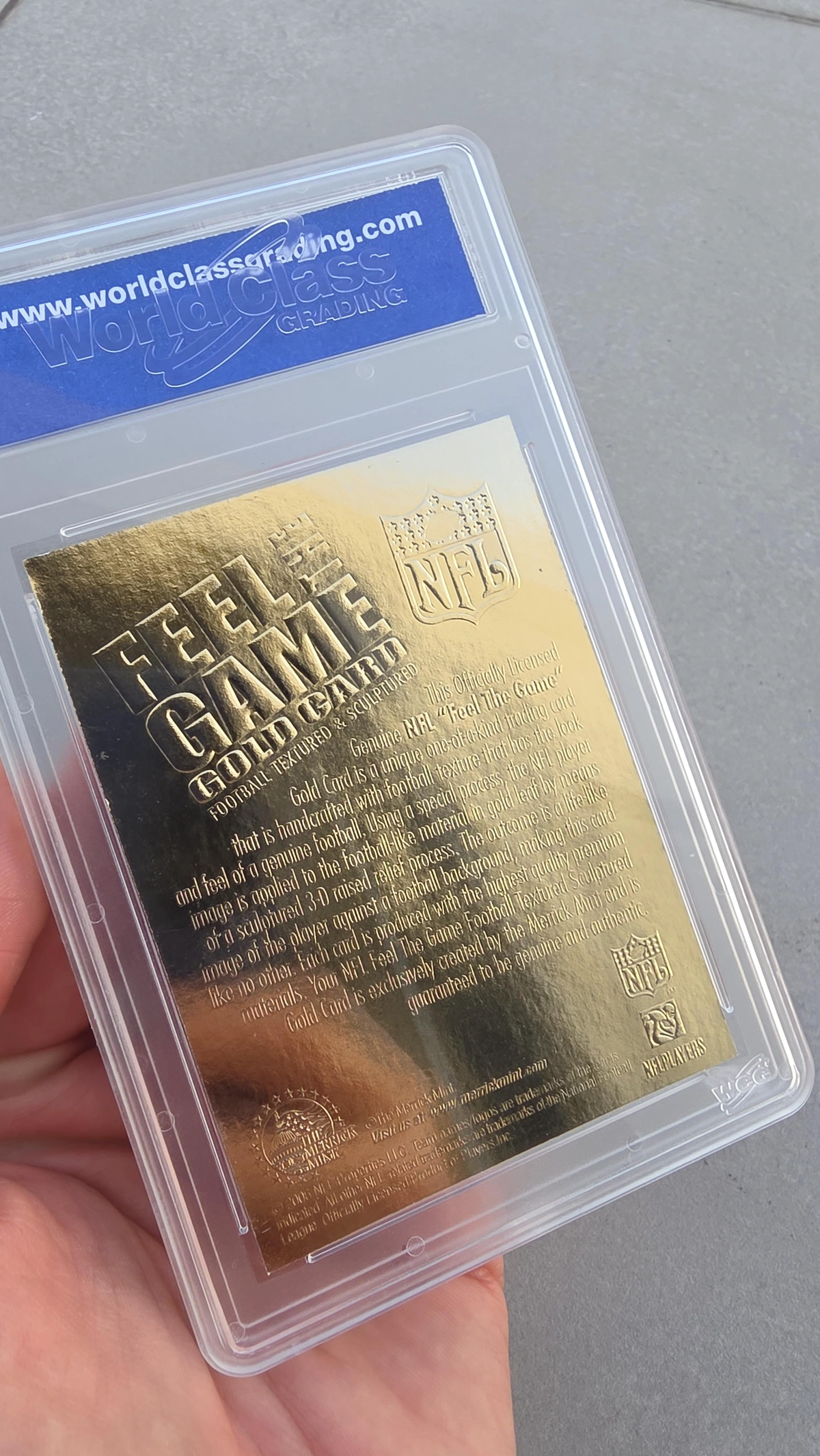 2006 Merrick Mint Feel The Game GOLD Tom Brady WCG 10 GEM MINT 2000 Draft Pick Patriots-2-2