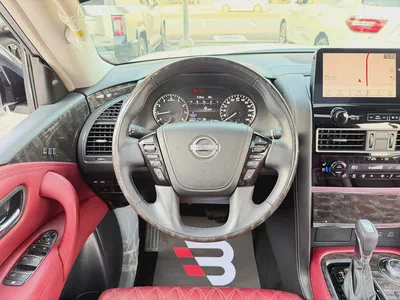 نيسان باترول بلاتينيوم ثمانية سلندر ابيض / احمر خليجي Patrol 2022 LE Platinum GCC Specs-10