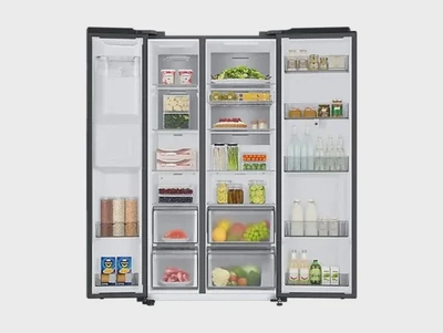 Samsung Family Hub™ SpaceMax™ RS6HA8891B1 American Style Smart Fridge Freezer - Black Stainless-1