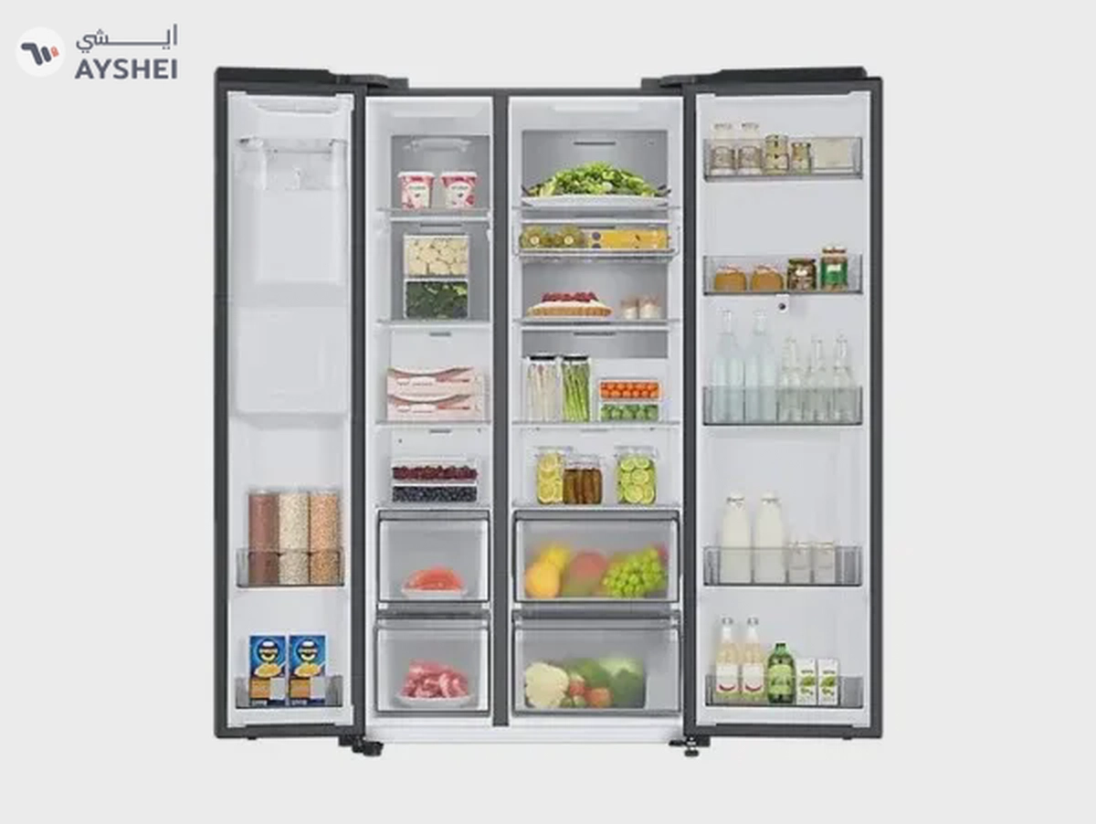 Samsung Family Hub™ SpaceMax™ RS6HA8891B1 American Style Smart Fridge Freezer - Black Stainless-1-1