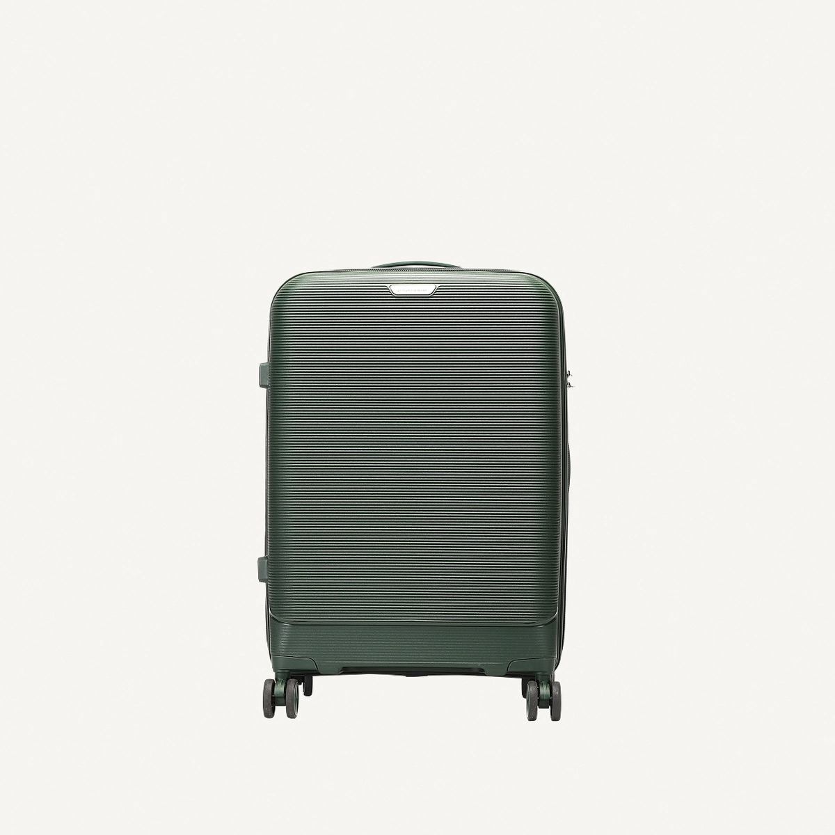 British Traveller 3-Piece Polypropylene Luggage Set | 20”, 24”, 28” Lightweight Suitcases with 360° Spinner Wheels, TSA Lock, Water & Scratch Resistant | Durable Hard Shell Trolley Bags with Telescopic Handle - Green-2-2