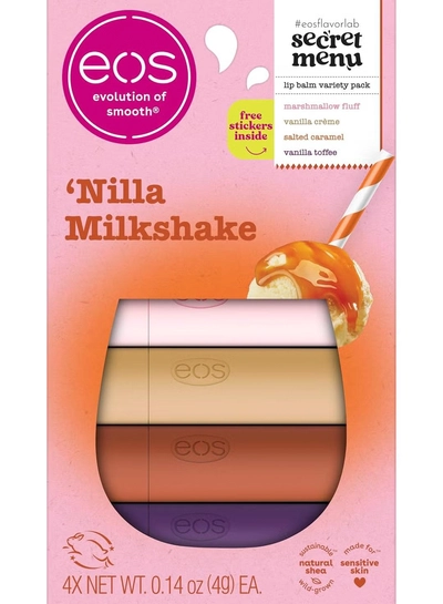 EOS Flavor Lab Secret Menu Lip Balm Gift Set 0.14 oz, 4-Pack-0